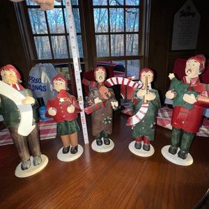 Musical/Christmas ensemble of five! Made of a solid metal alloy…,10-12” tall!